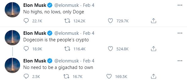 Elon Musk Tweet's DOGE